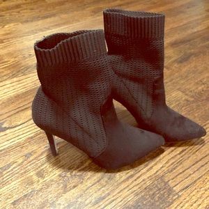 Black sock booties